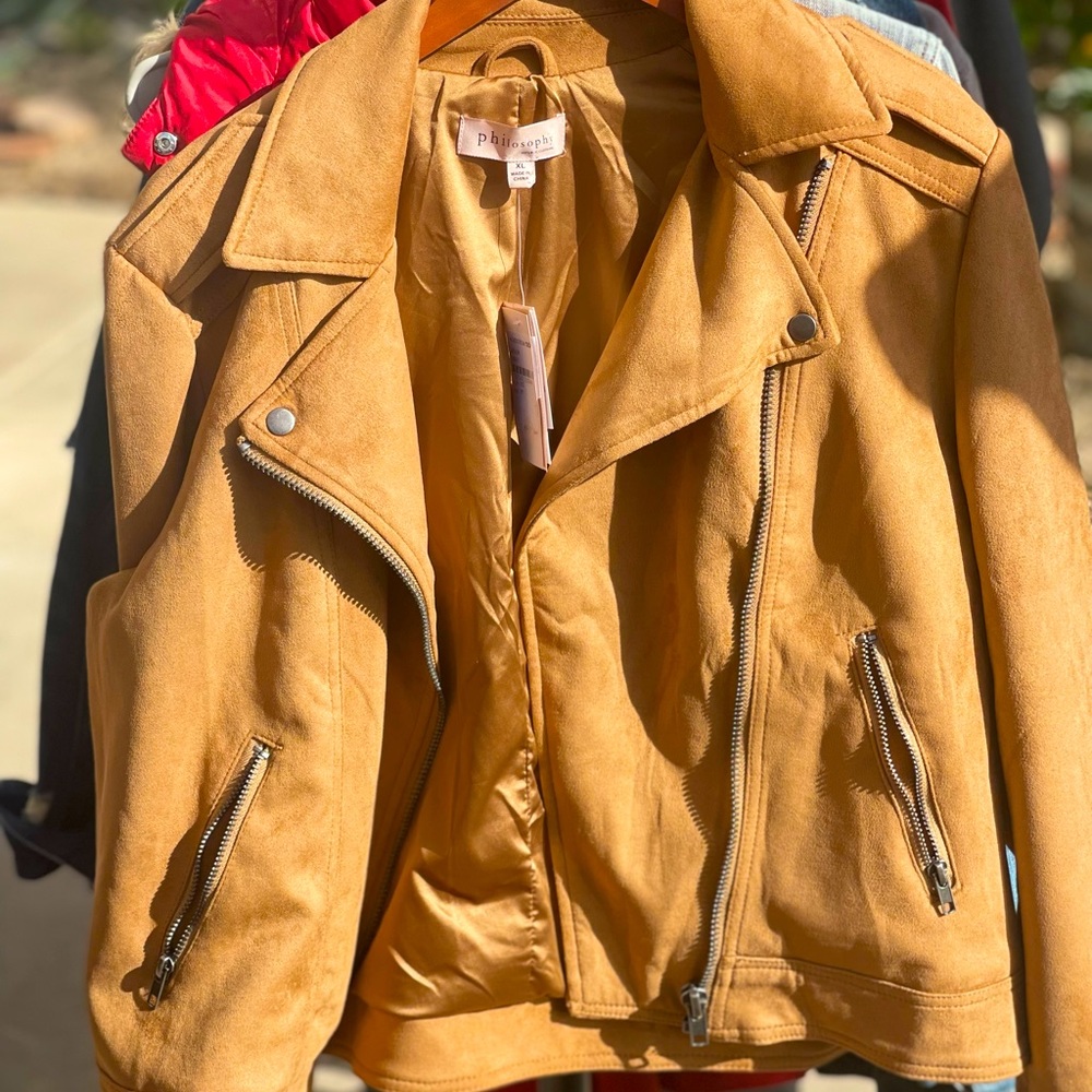“Philosophy” Suede X-Large jacket